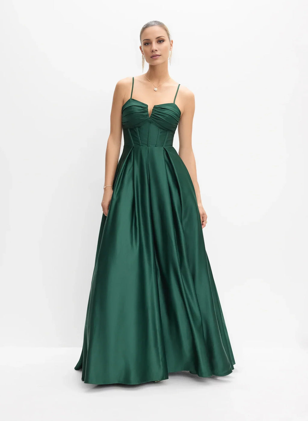A-Line Sweetheart Satin Sleeveless Floor-Length Evening Dress - Chloe Dress