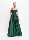 A-Line Sweetheart Satin Sleeveless Floor-Length Evening Dress - Chloe Dress
