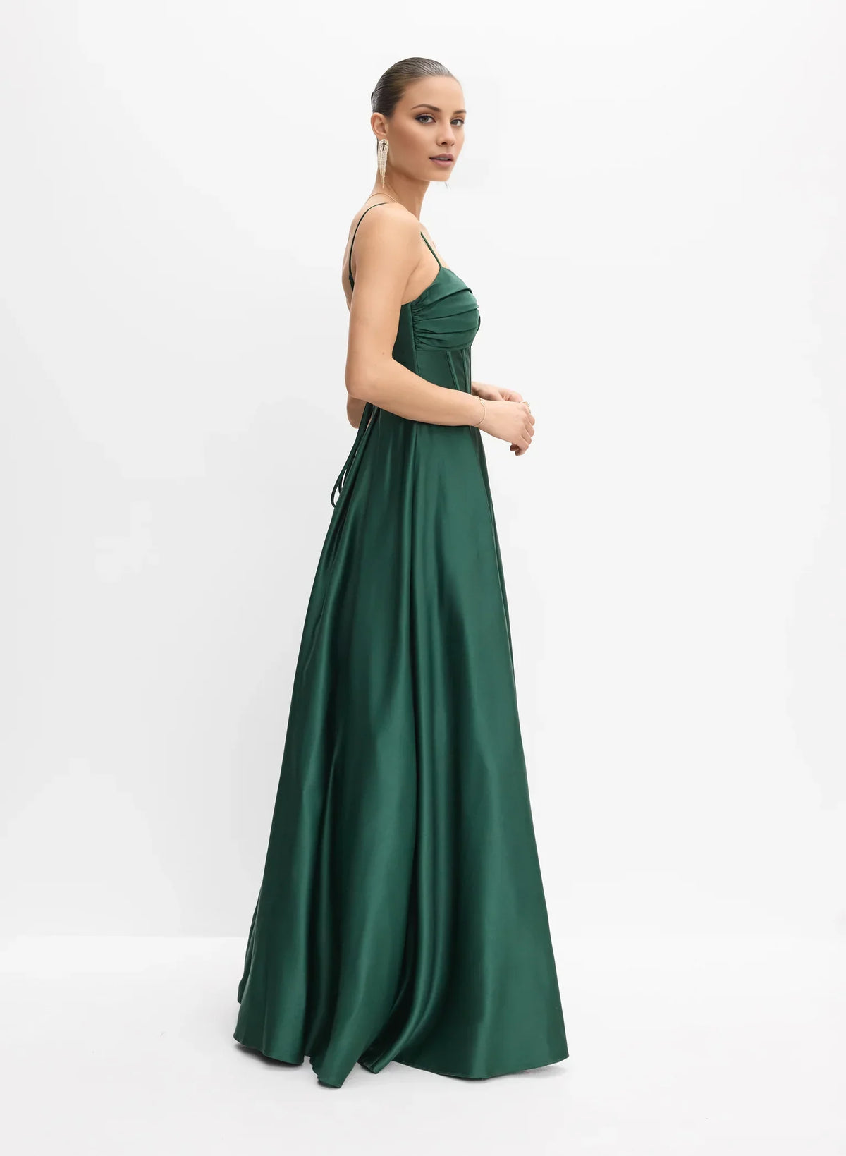 A-Line Sweetheart Satin Sleeveless Floor-Length Evening Dress - Chloe Dress