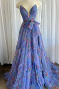 Ball Gown V-Neck Sleeveless Backless Ruffled Floor-Length Prom Gown - Chloe Dress