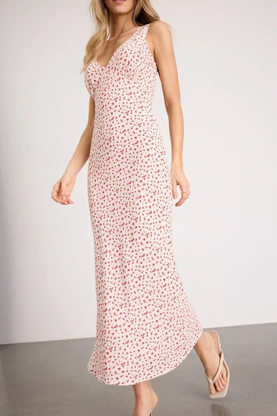 A-Line V-Neck Sleeveless Midi Prom Dress - Chloe Dress