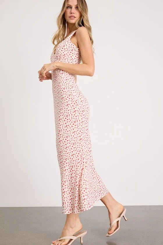A-Line V-Neck Sleeveless Midi Prom Dress - Chloe Dress