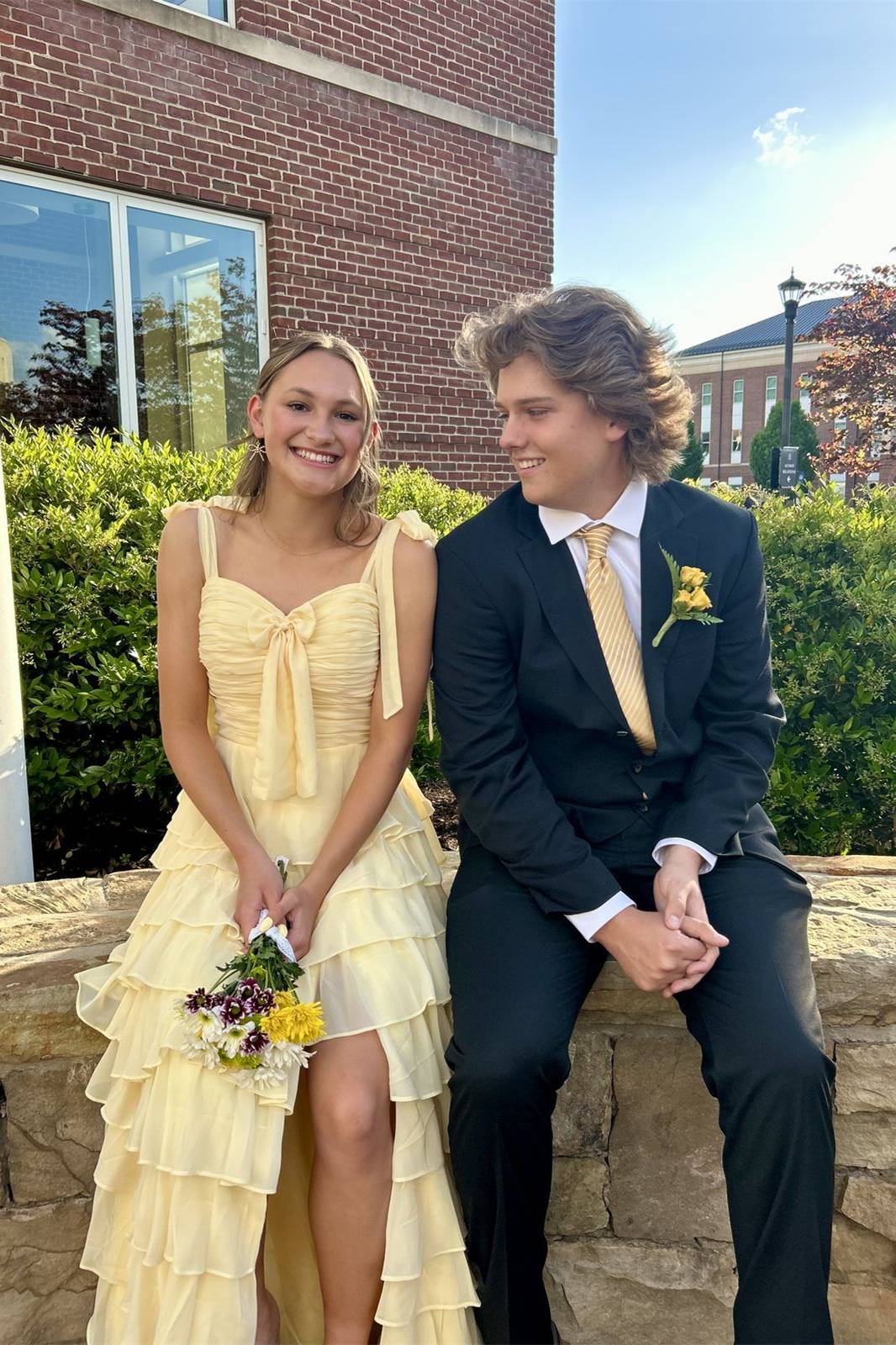 Sweetheart Chiffon Ruffled Prom Dress - Chloe Dress