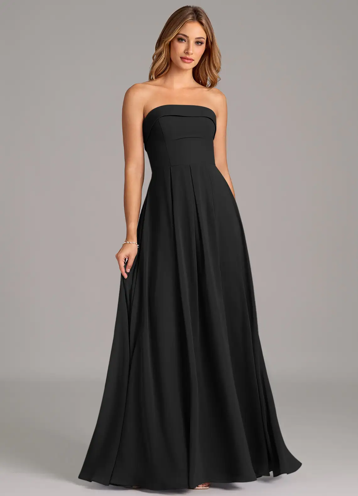Sweetheart Chiffon Open Back Pleated Floor-Length Wedding Dress - Chloe Dress