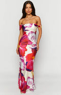 Mermaid Off-Shoulder Satin Floor-Length Formal Dress - Chloe Dress