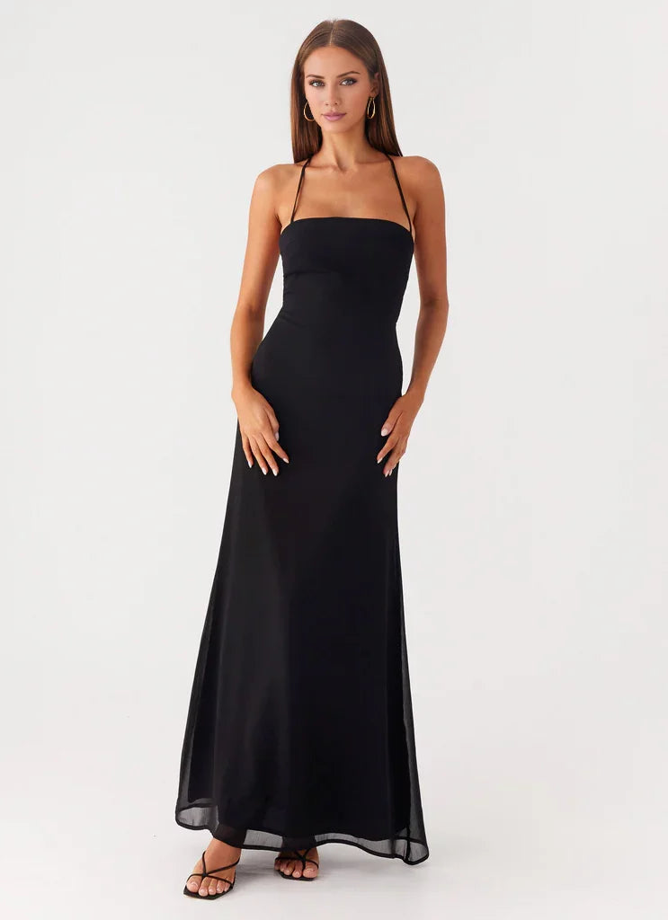 A-Line Strapless Lace Floor-Length Evening Dress - Chloe Dress