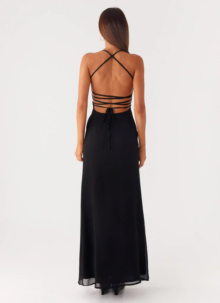 A-Line Strapless Lace Floor-Length Evening Dress - Chloe Dress