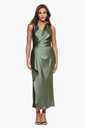 Sleeveless Wrap Midi Prom Dress - Chloe Dress