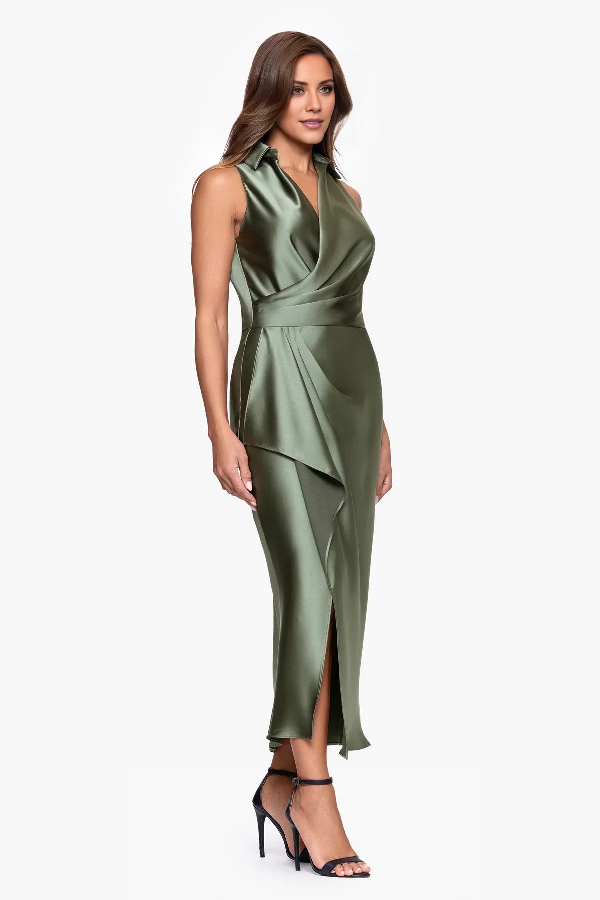Sleeveless Wrap Midi Prom Dress - Chloe Dress