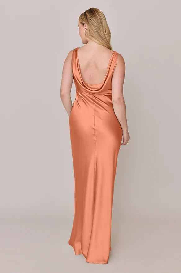V-Neck Satin Wedding Dress - Chloe Dress