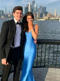 Blue Mermaid V-Neck Open Back Floor-Length Evening Dress - Chloe Dress