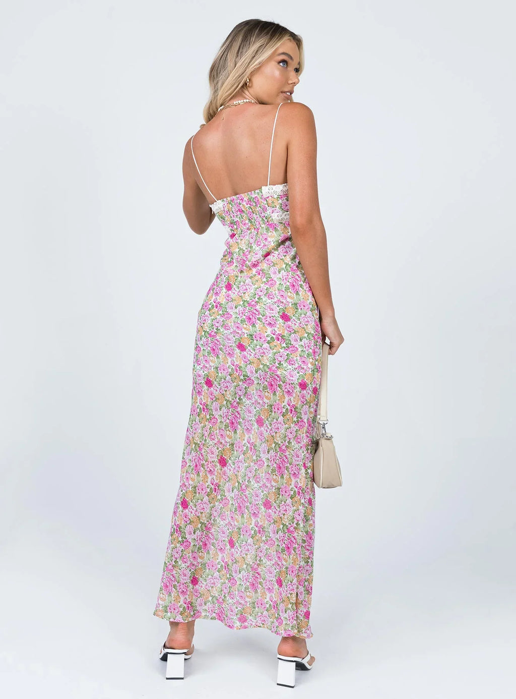 V-Neck Lace Floor-Length Prom Dress - Chloe Dress