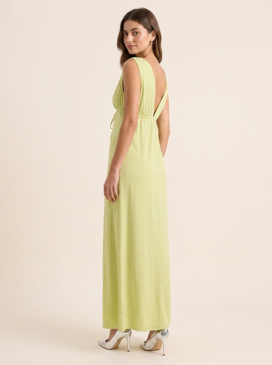 Sheath V-Neck Sleeveless Open Back Floor-Length Evening Dress - Chloe Dress