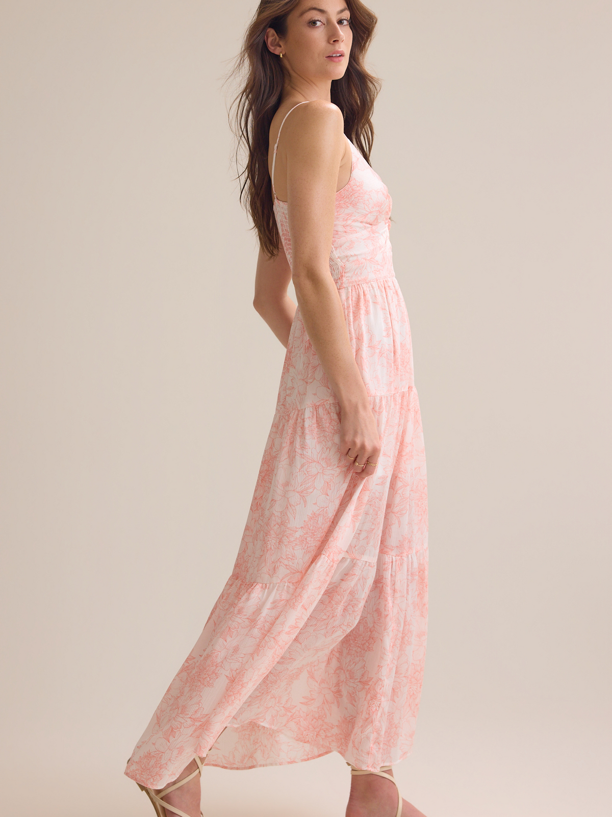 Spaghetti Strap Tiered Floor-Length Prom Dress - Chloe Dress