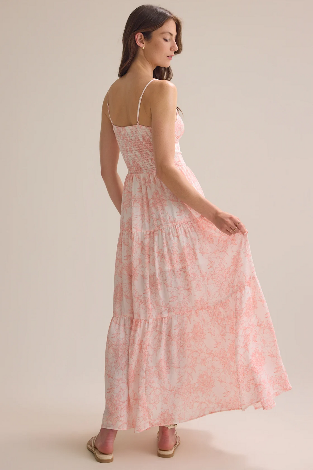 Spaghetti Strap Tiered Floor-Length Prom Dress - Chloe Dress