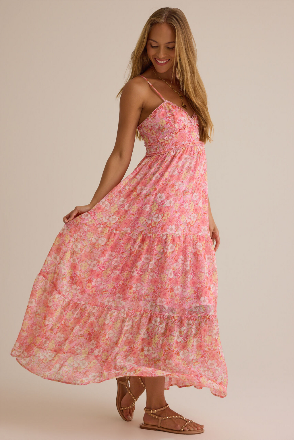 Sweetheart Tiered Floor-Length Prom Dress - Chloe Dress