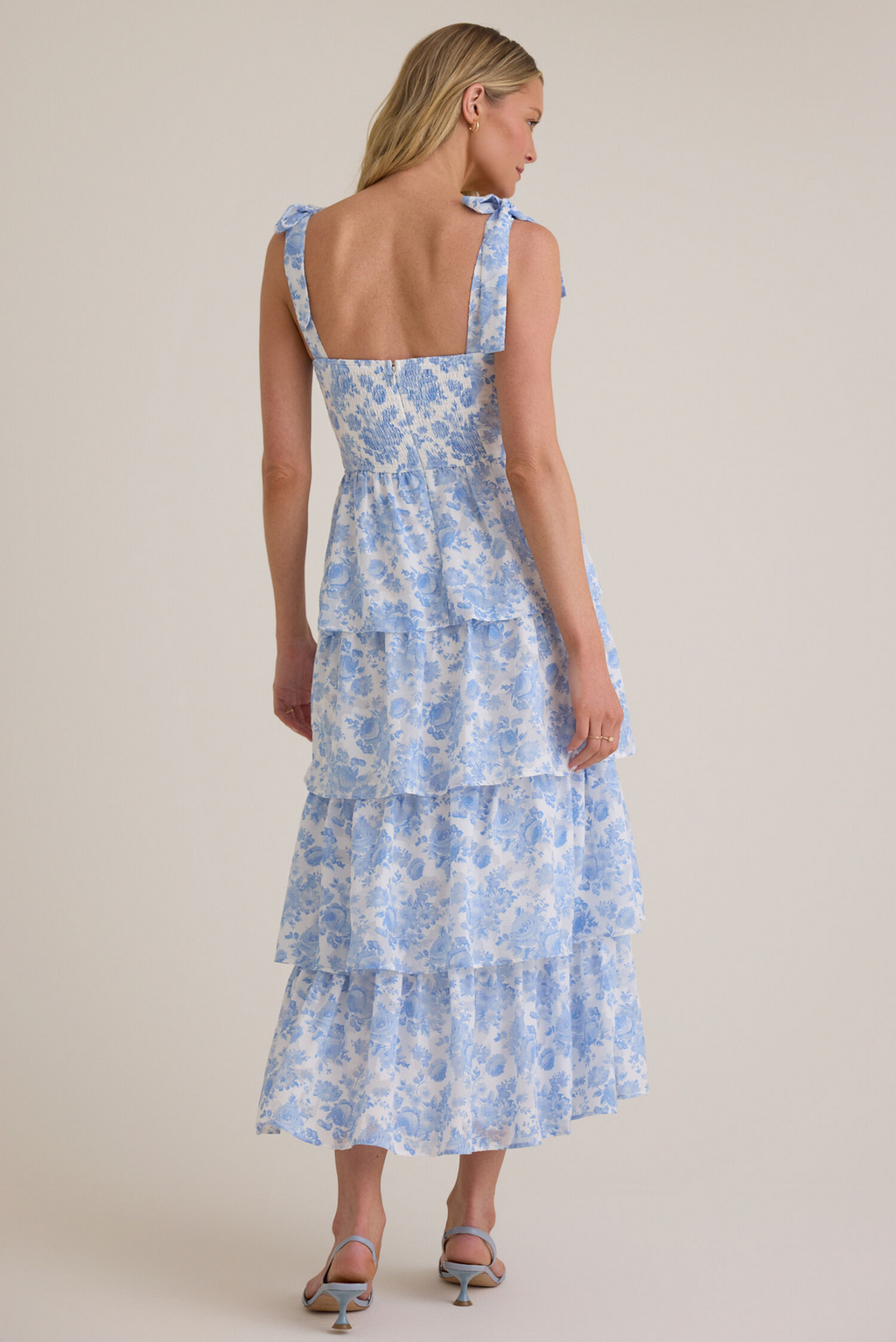 Sweetheart Tiered Midi Prom Dress - Chloe Dress