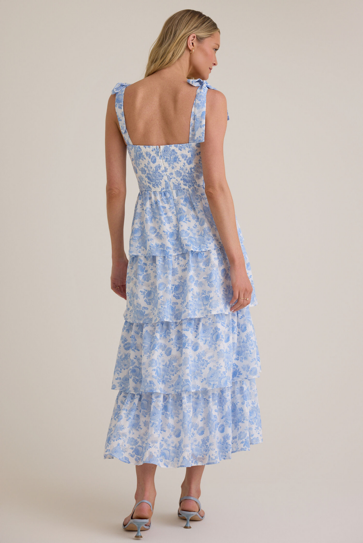 Sweetheart Tiered Midi Prom Dress - Chloe Dress