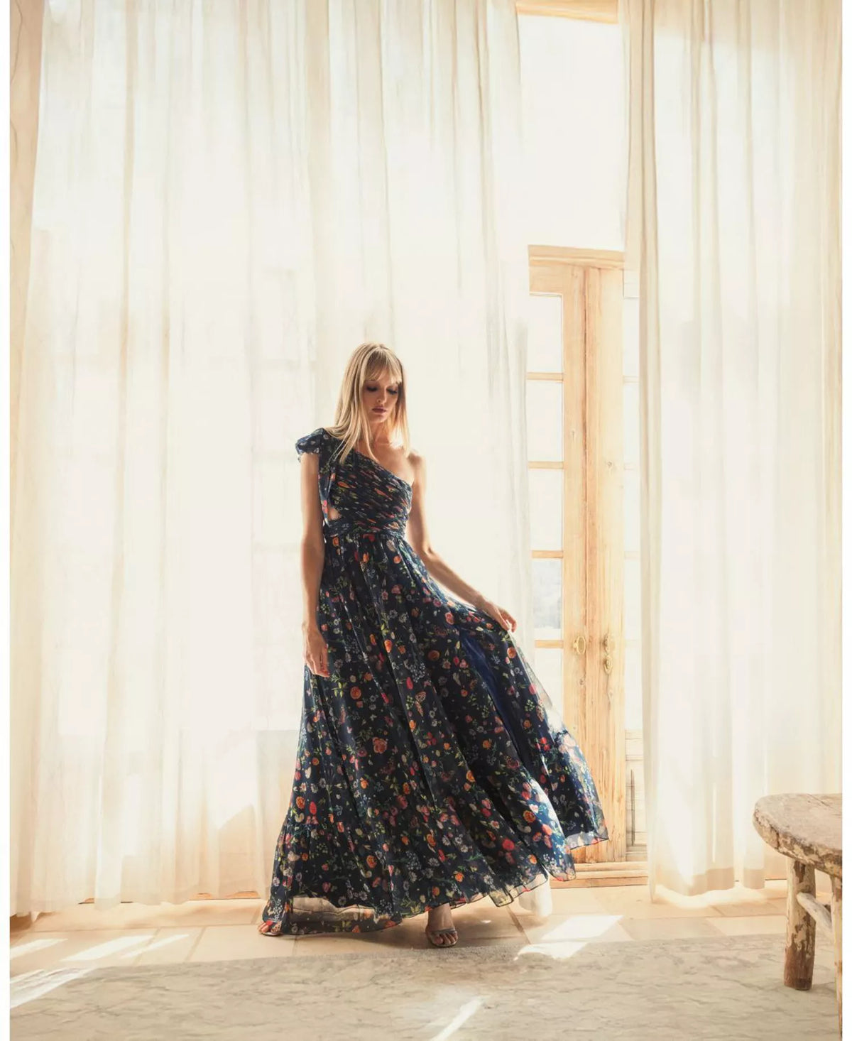 A-Line One-Shoulder High Slit Floor-Length Prom Dress - Chloe Dress