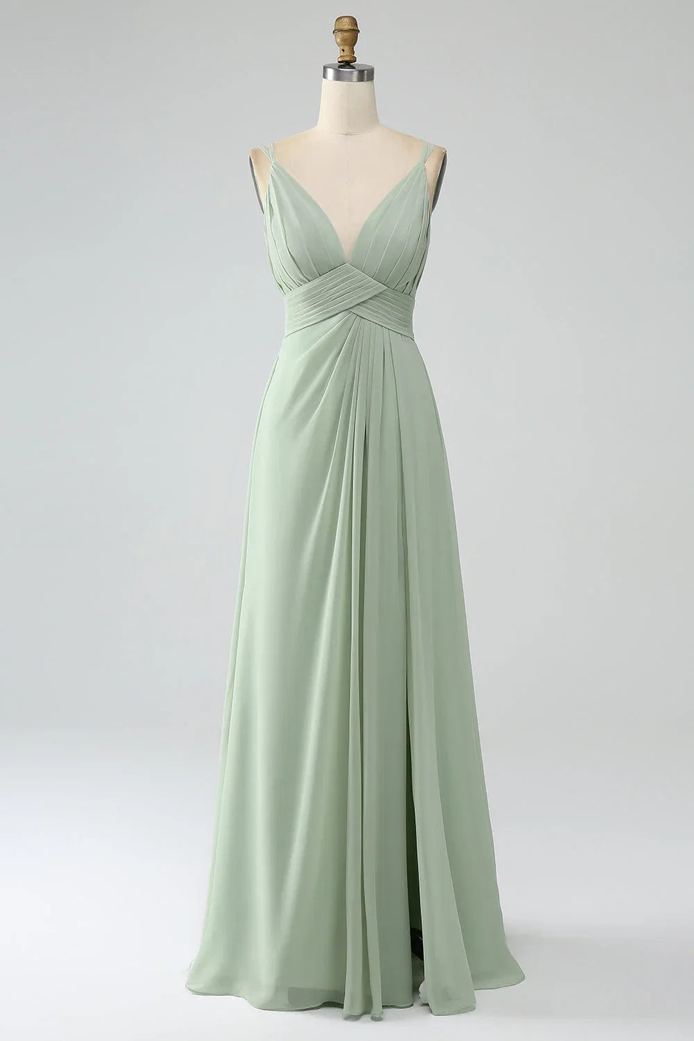 A-Line Chiffon Pleated Wedding Dress - Chloe Dress
