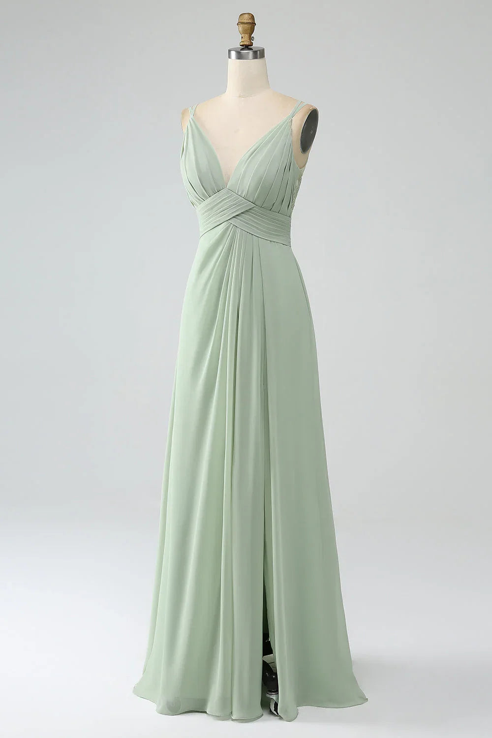 A-Line Chiffon Pleated Wedding Dress - Chloe Dress