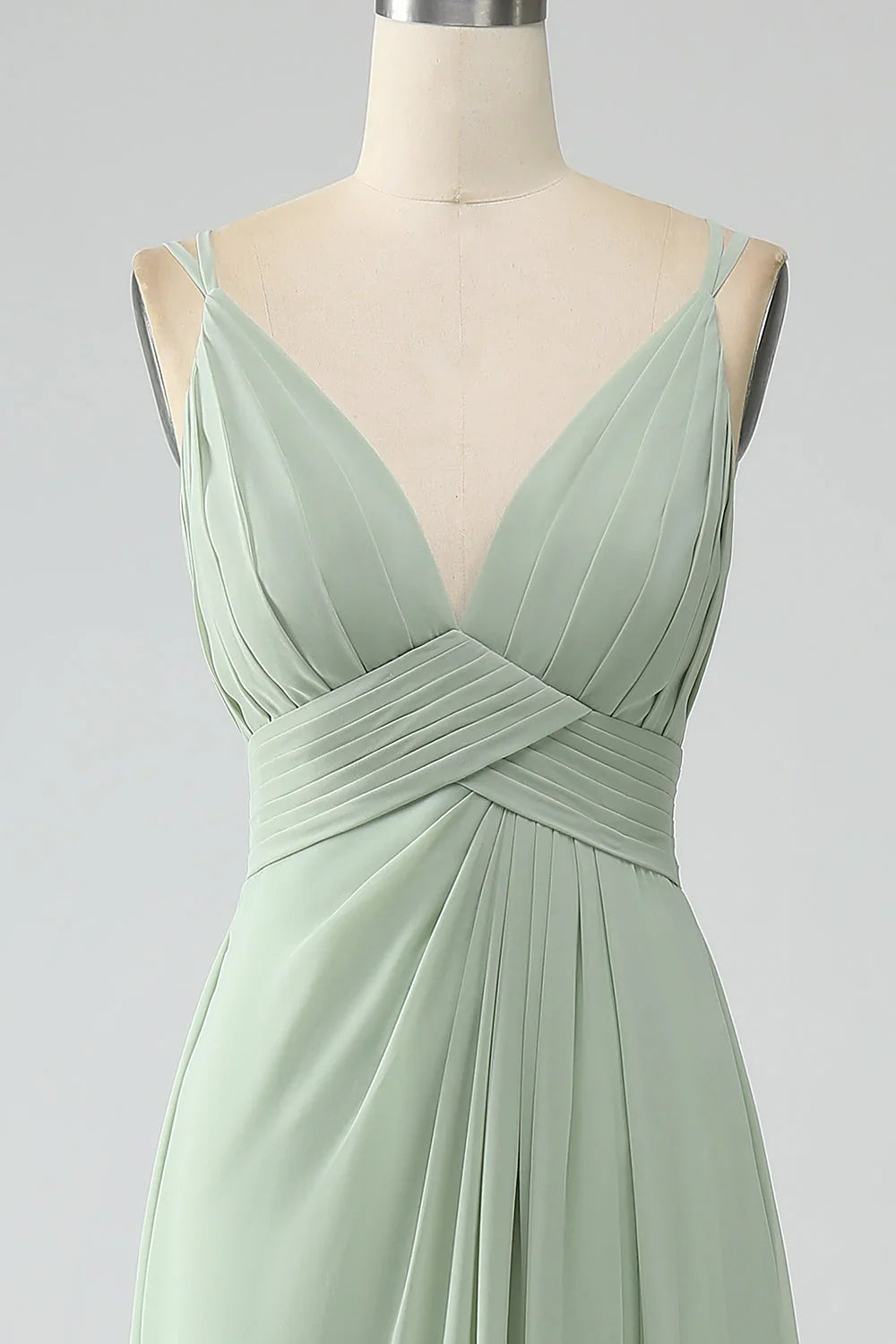 A-Line Chiffon Pleated Wedding Dress - Chloe Dress