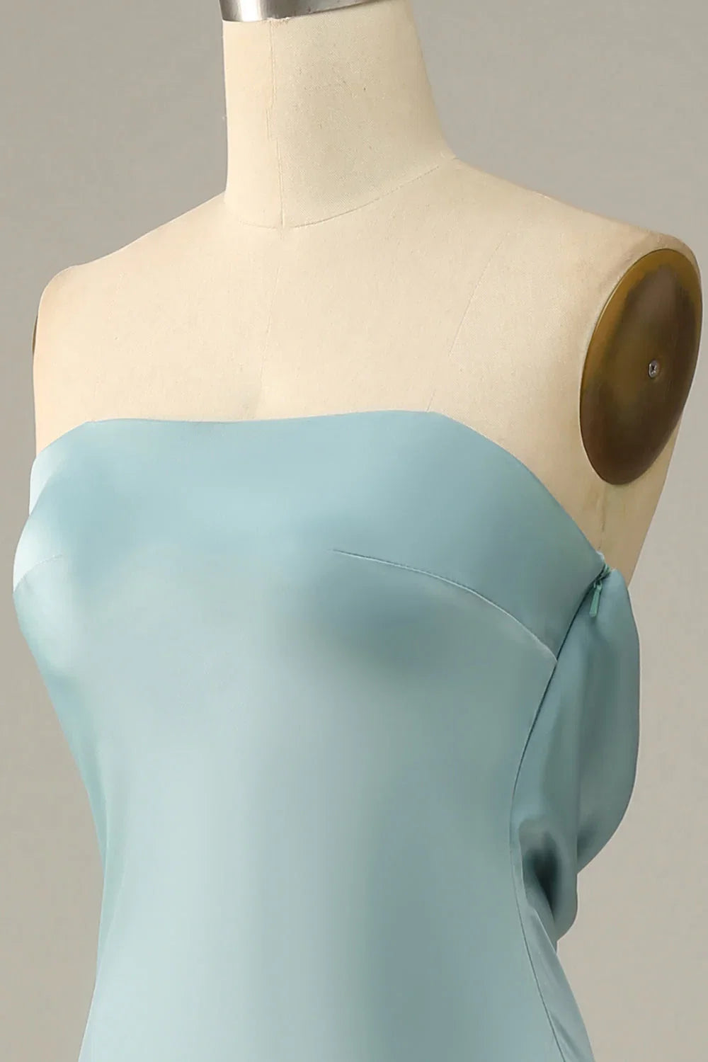 Blue Satin Wedding Dress - Chloe Dress