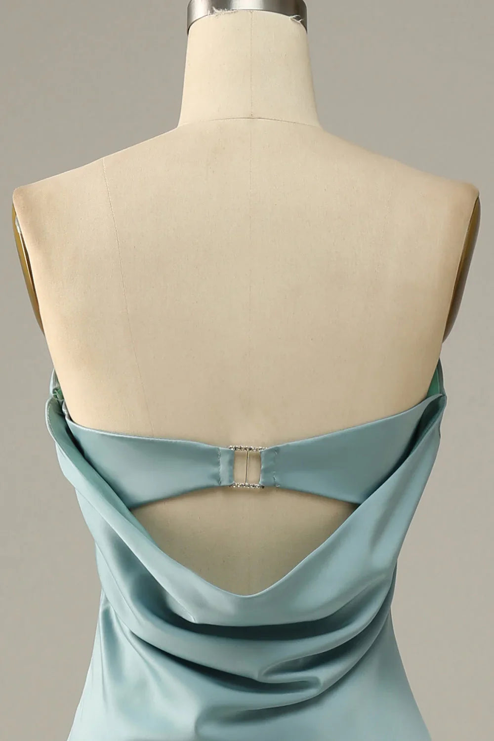 Blue Satin Wedding Dress - Chloe Dress