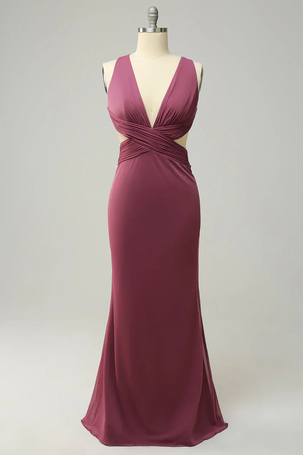 V-Neck High Slit Wedding Dress - Chloe Dress
