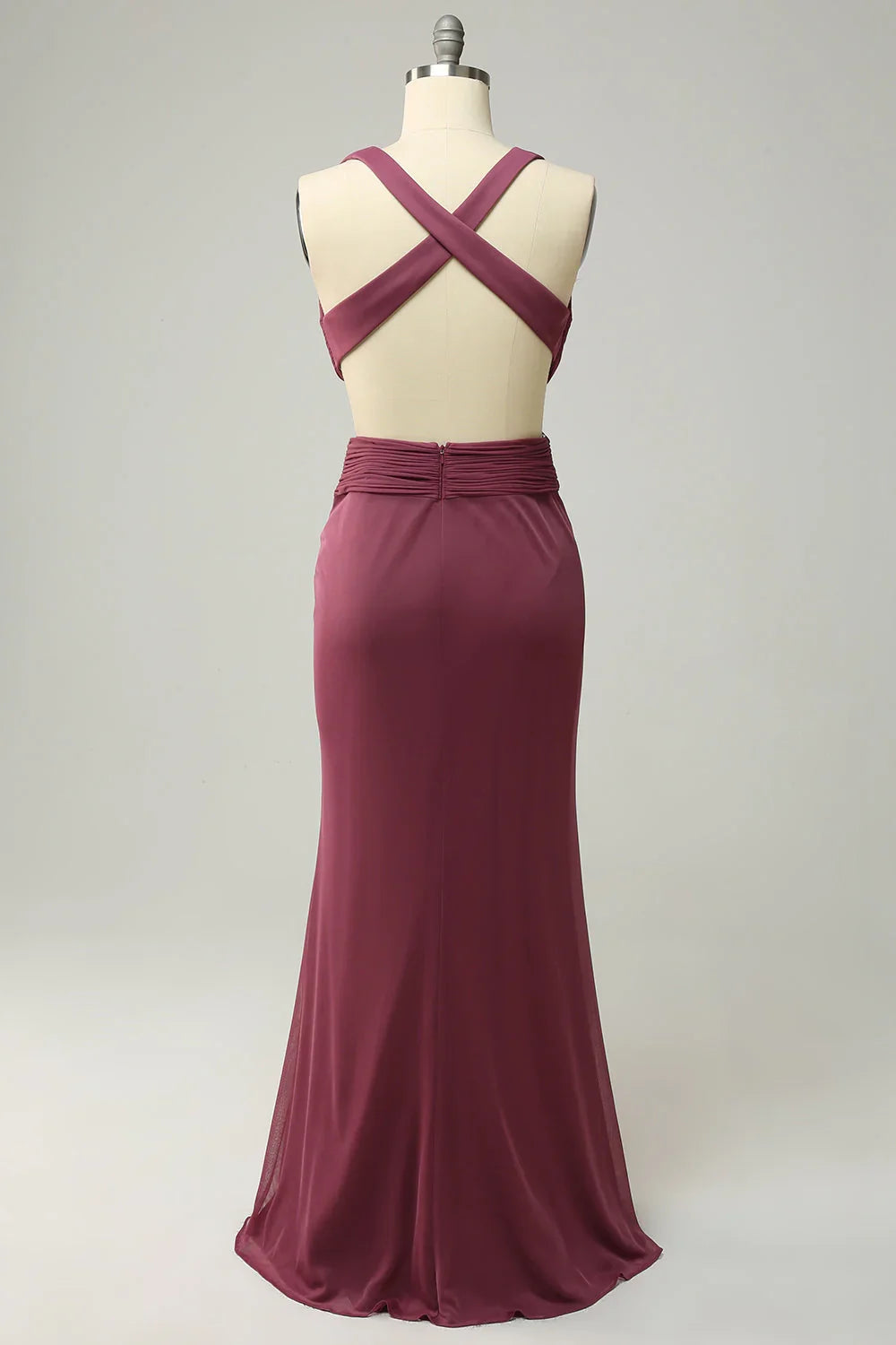 V-Neck High Slit Wedding Dress - Chloe Dress