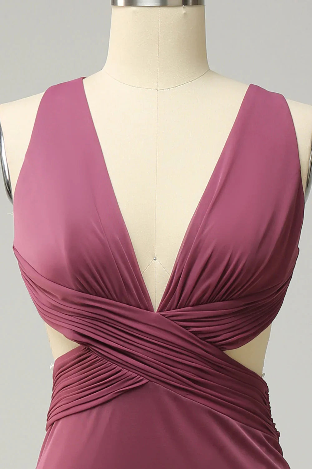 V-Neck High Slit Wedding Dress - Chloe Dress