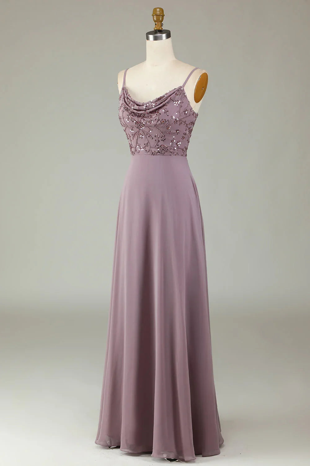 Pink Beaded Wedding Dress - Chloe Dress