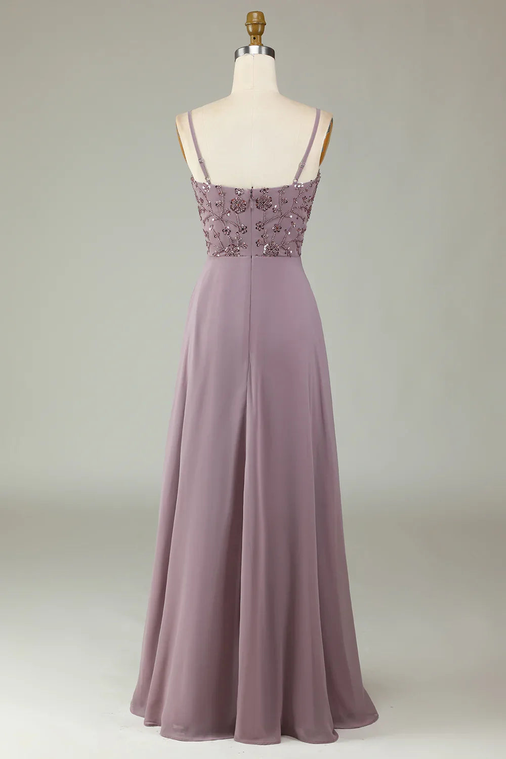 Pink Beaded Wedding Dress - Chloe Dress