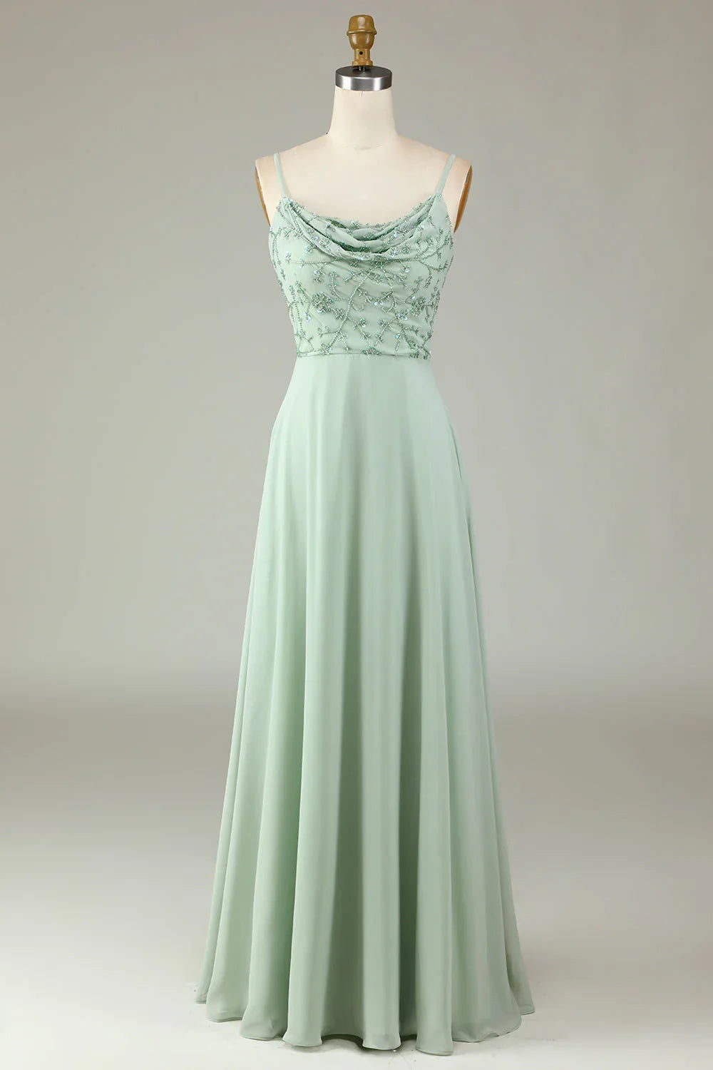 Pink Beaded Wedding Dress - Chloe Dress