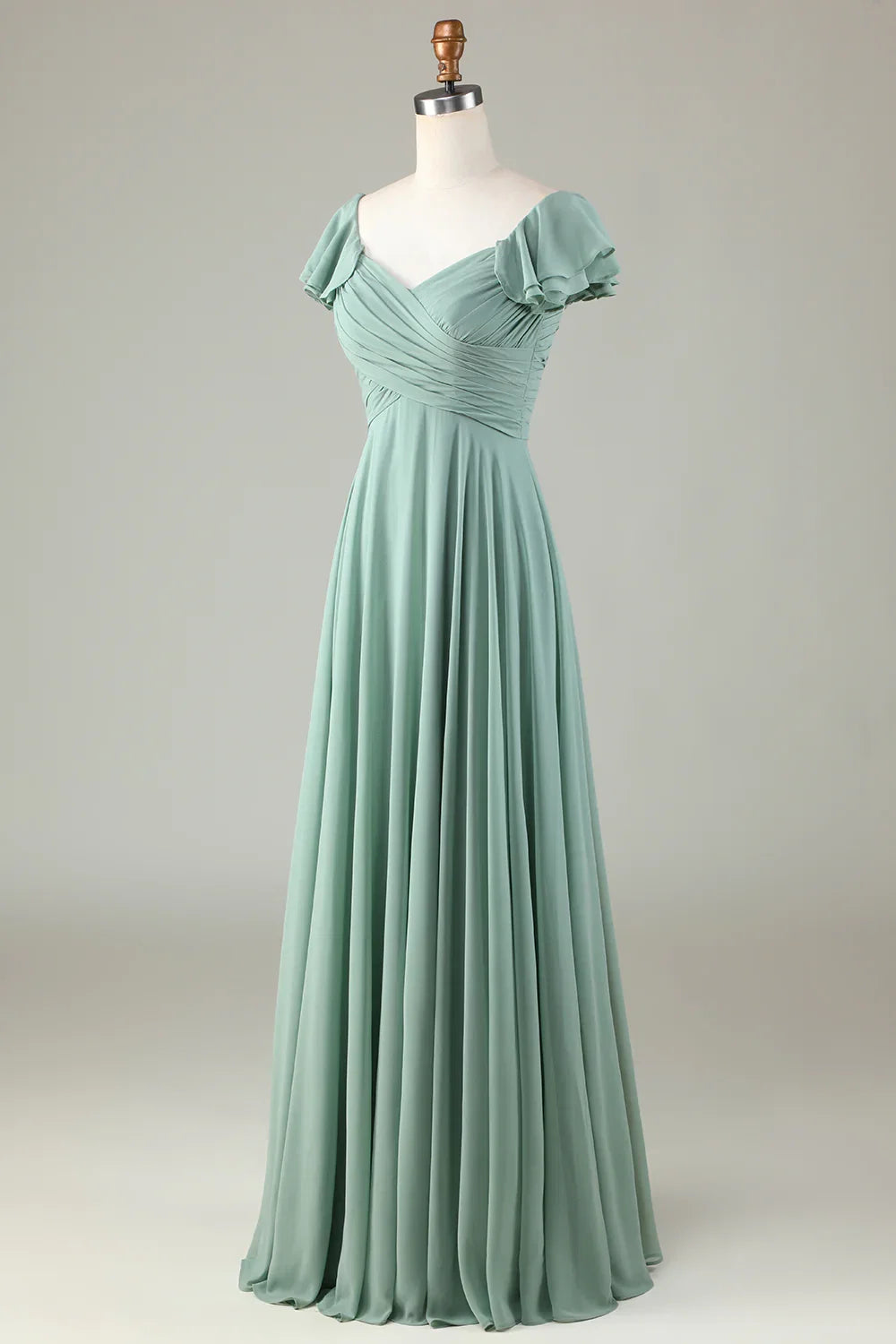 Lace Lace-Up Back Ruffled Wedding Dress - Chloe Dress
