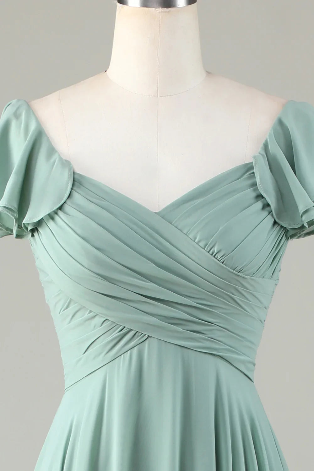 Lace Lace-Up Back Ruffled Wedding Dress - Chloe Dress