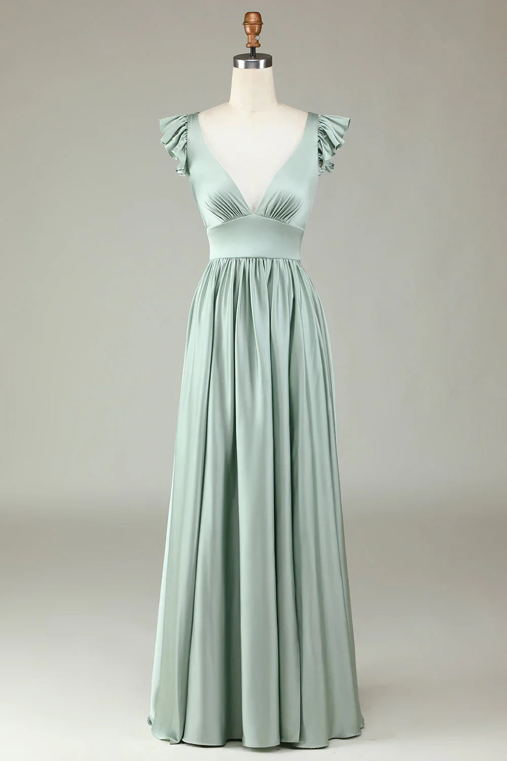 V-Neck Ruffled Wedding Dress - Chloe Dress