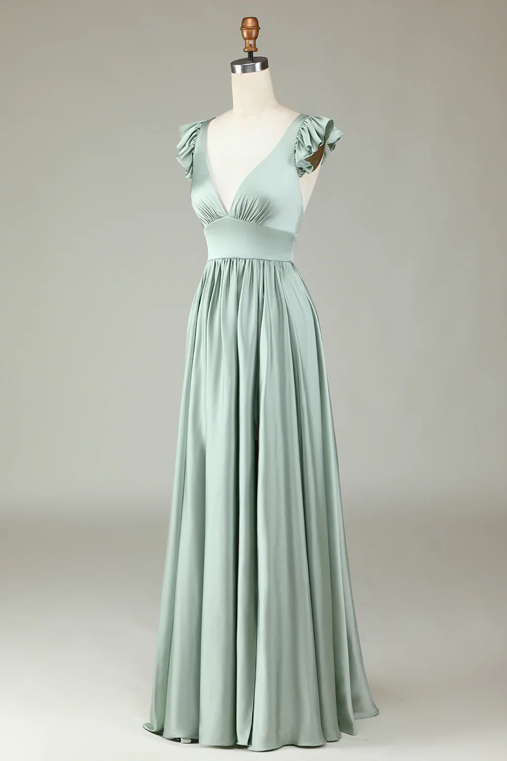 V-Neck Ruffled Wedding Dress - Chloe Dress