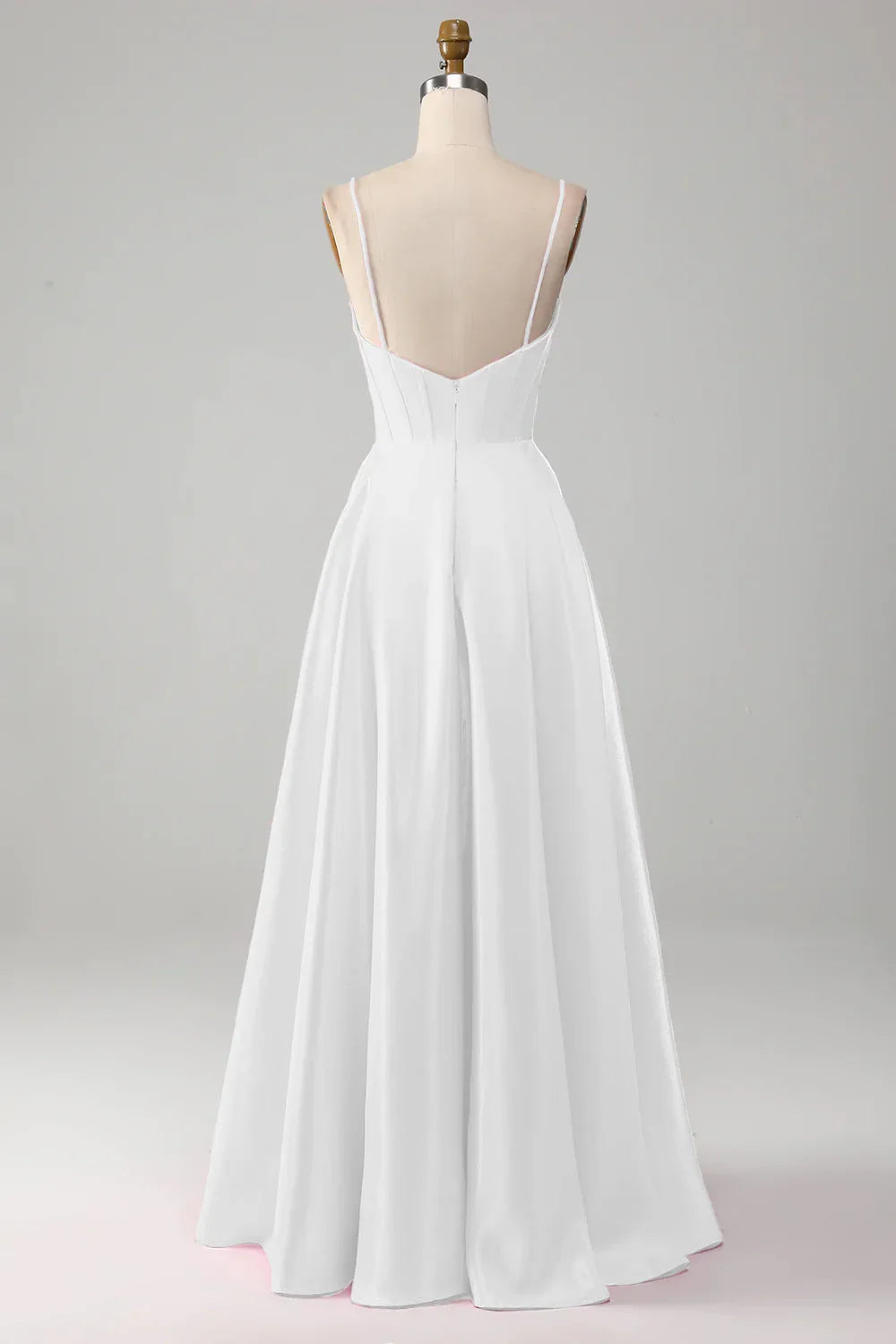 White Lace-Up Back Mini Wedding Dress - Chloe Dress