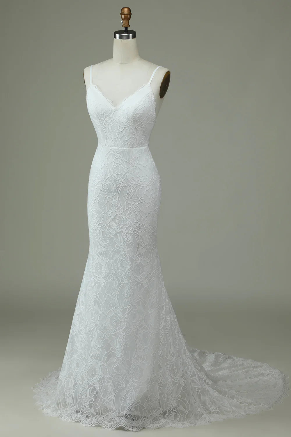 Ivory Off-Shoulder Lace Wedding Dress - Chloe Dress