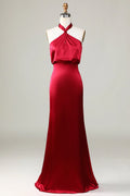 Wine Sleeveless Wedding Dress - Chloe Dress