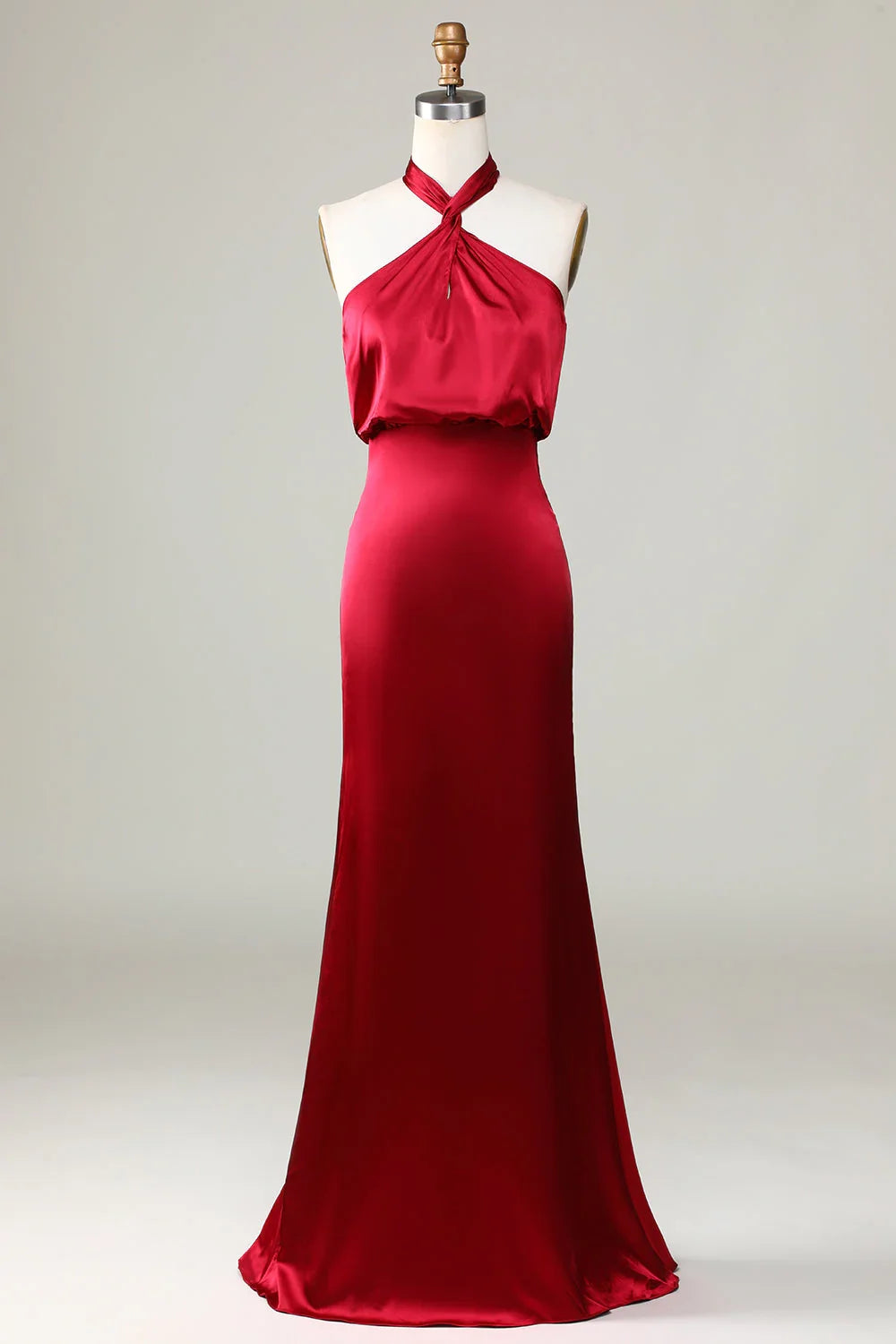 Wine Sleeveless Wedding Dress - Chloe Dress