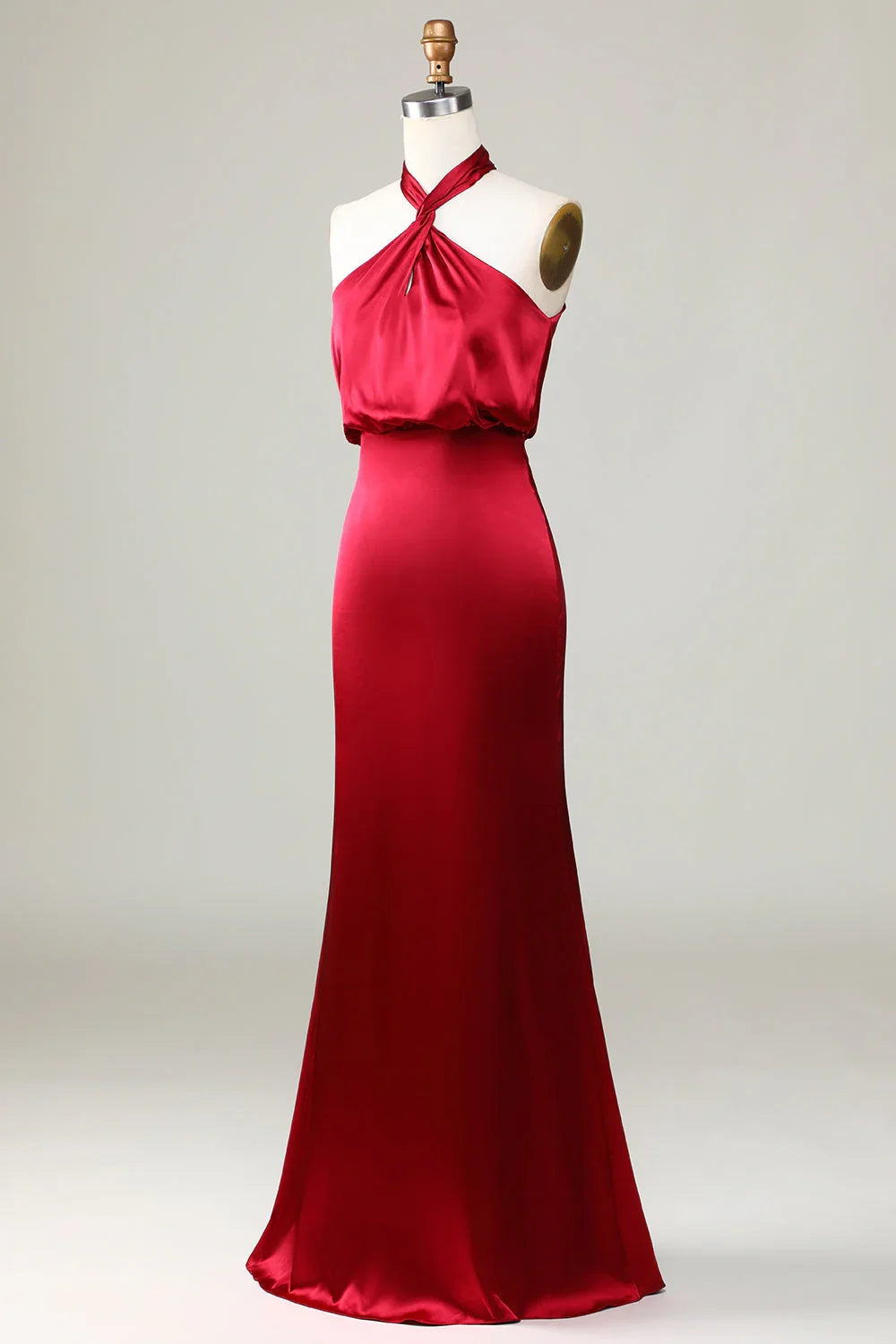 Wine Sleeveless Wedding Dress - Chloe Dress