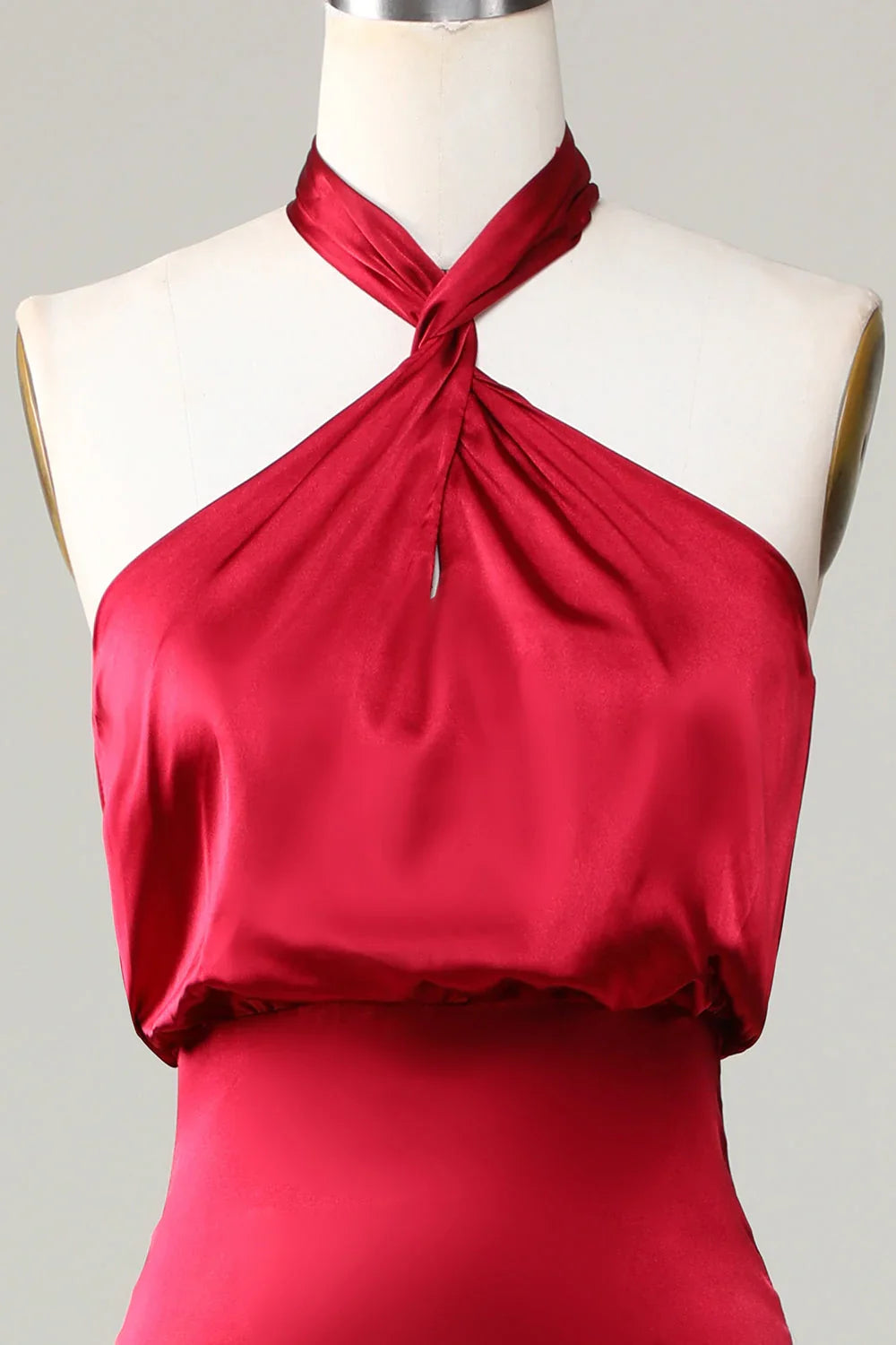 Wine Sleeveless Wedding Dress - Chloe Dress
