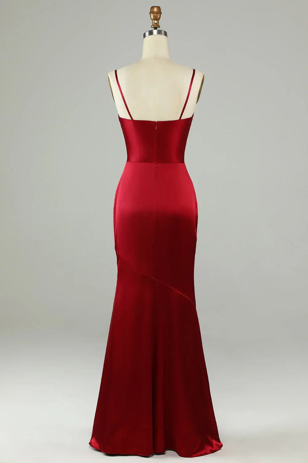 Wine High Slit Wedding Dress - Chloe Dress