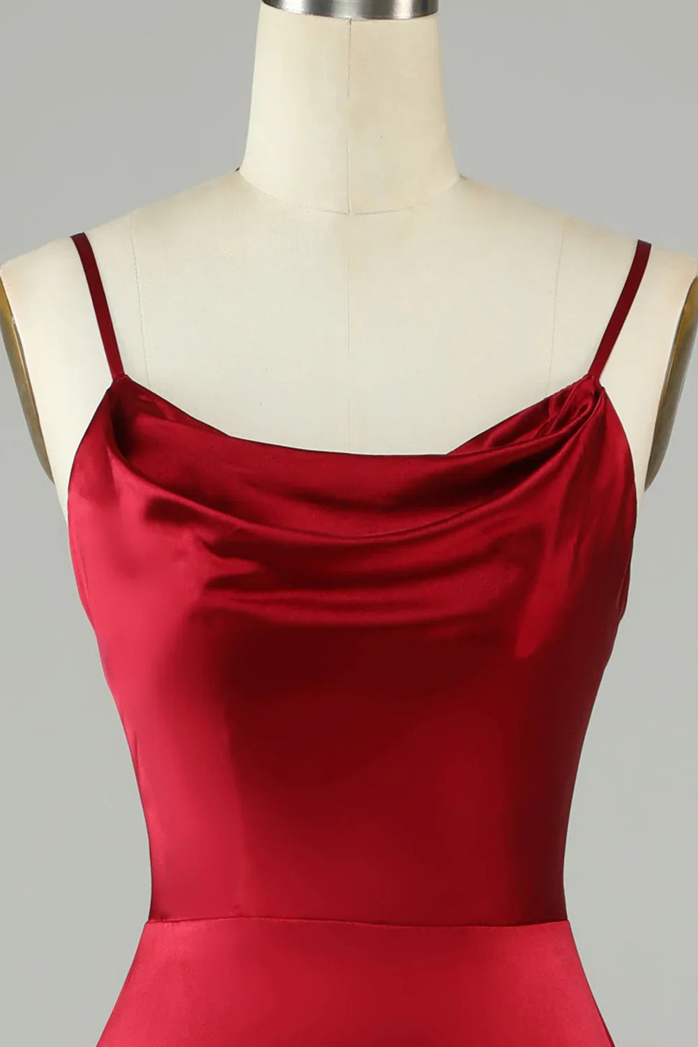 Wine High Slit Wedding Dress - Chloe Dress