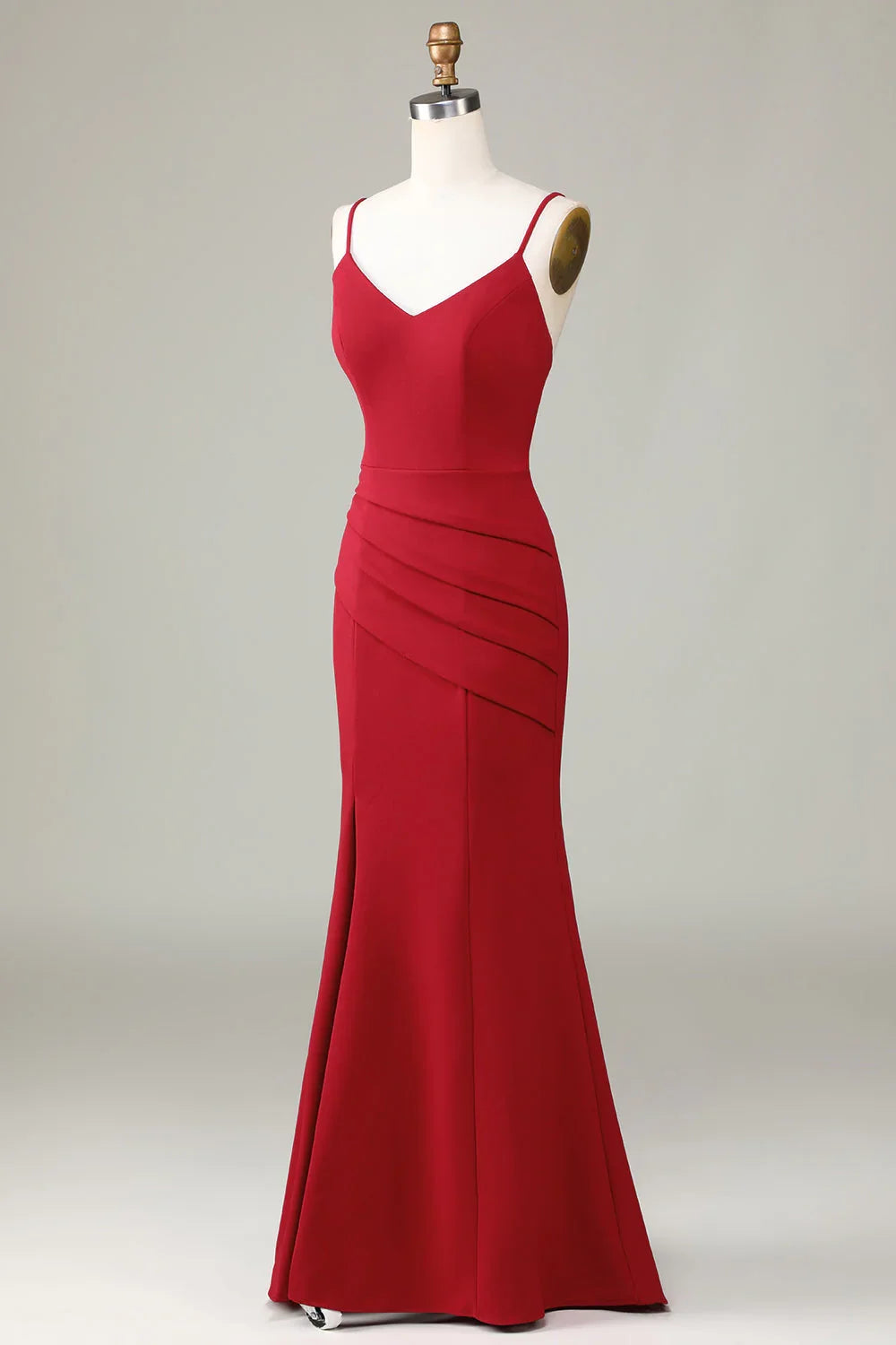 Wine Sleeveless High Slit Wedding Dress - Chloe Dress