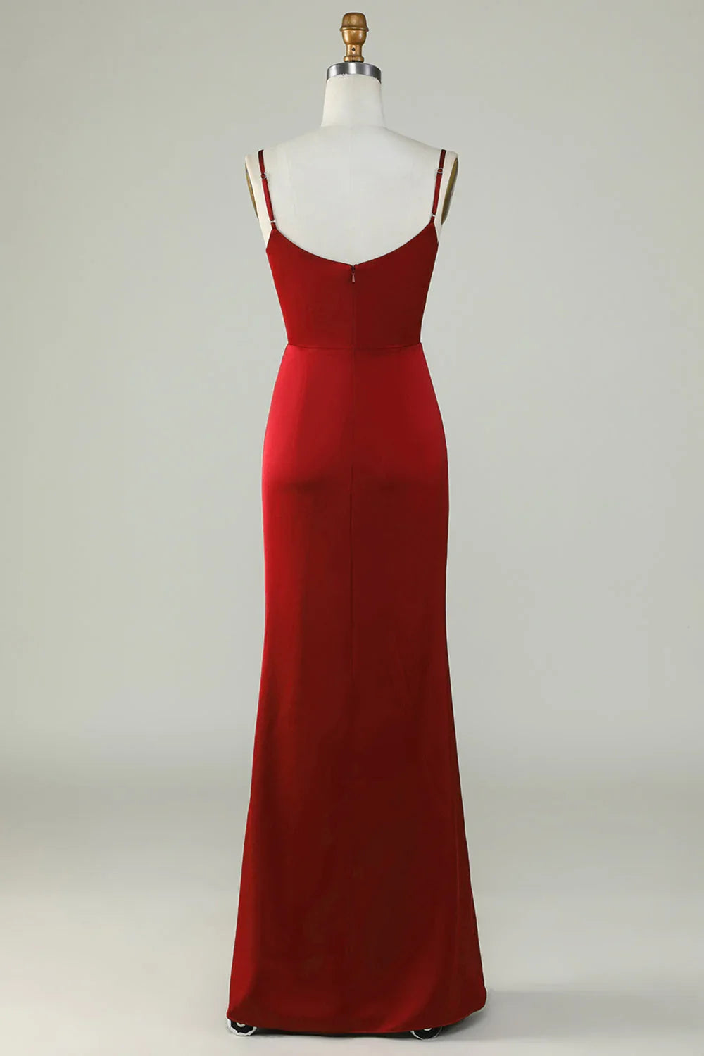 Wine High Slit Wedding Dress - Chloe Dress
