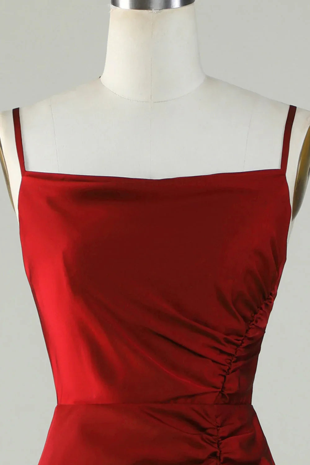 Wine High Slit Wedding Dress - Chloe Dress