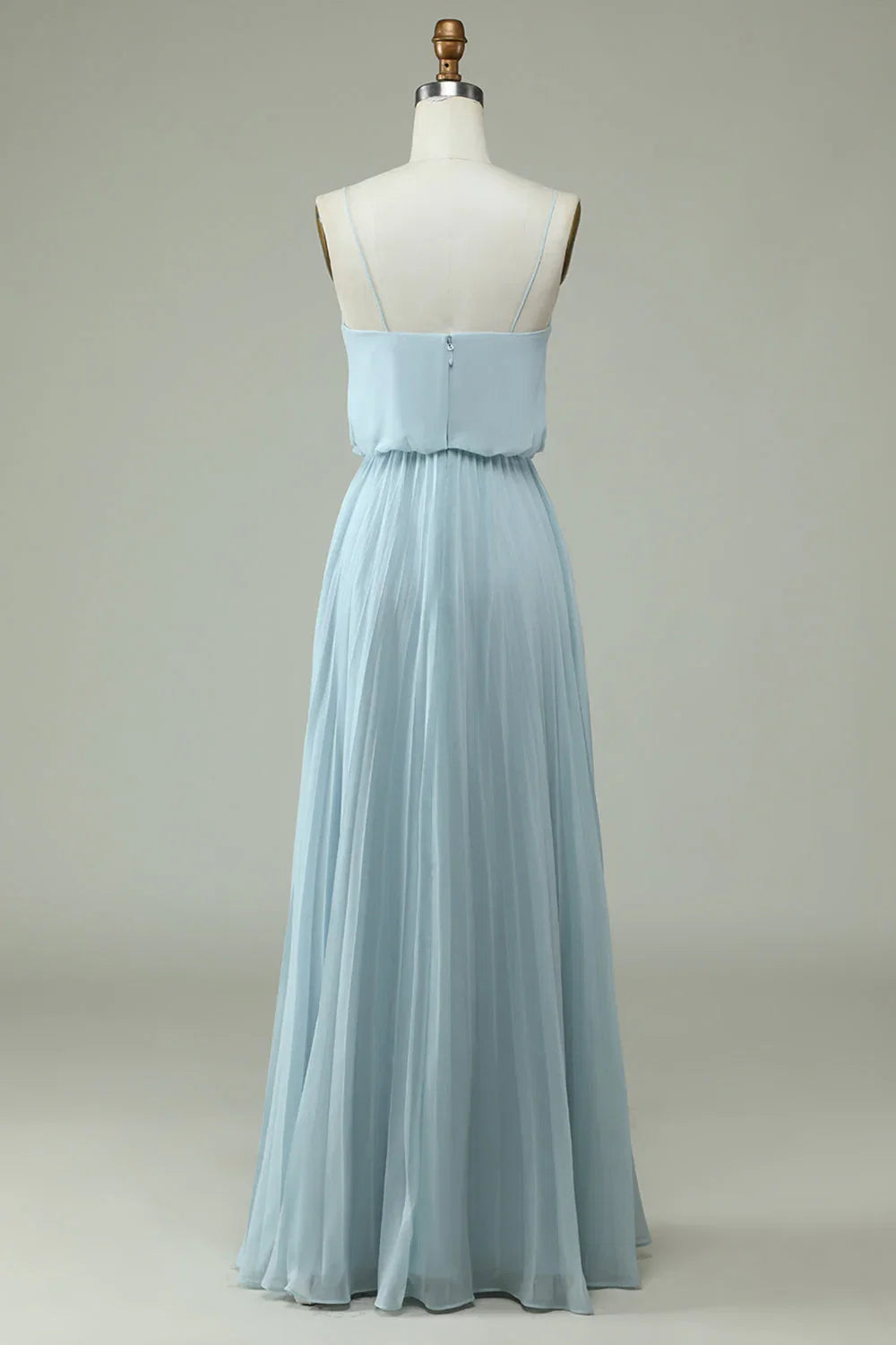 Sky Blue Chiffon Wedding Dress - Chloe Dress